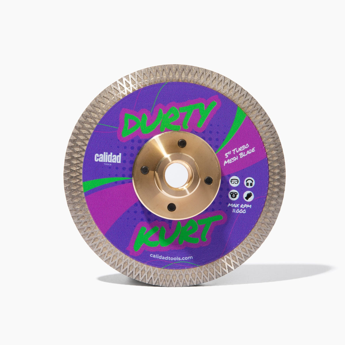 Calidad 5&quot; Turbo Mesh Cutting &amp; Shaping Grinder Blade “Durty Kurt&quot; (with a Copper Flange) - Calidad Tools