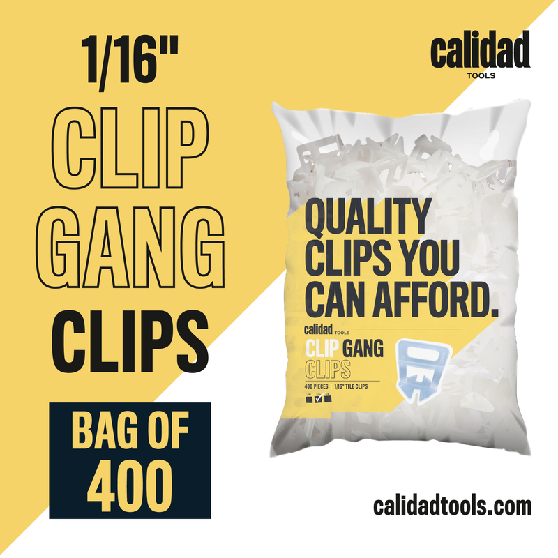 Clip Gang 1/16&quot; Leveling Combo: The Ultimate Tile Leveling Solution - Calidad Tools