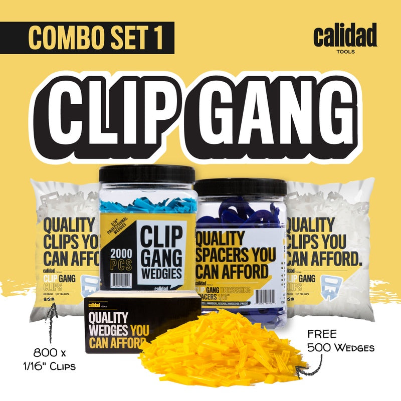 Clip Gang 1/16" Leveling Combo: The Ultimate Tile Leveling Solution - Calidad Tools