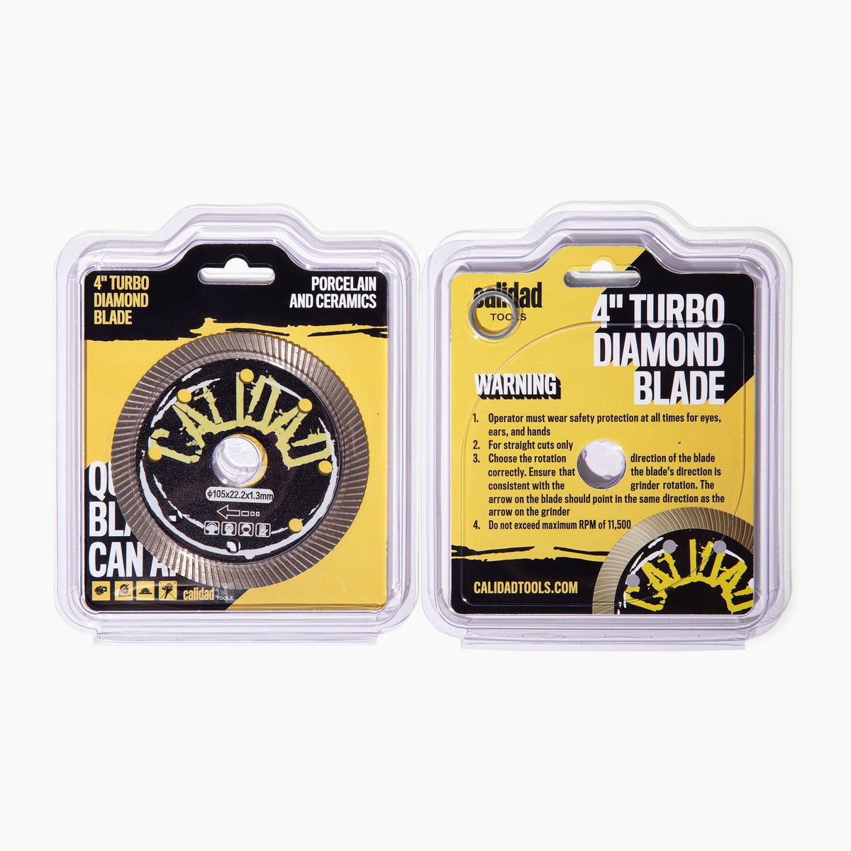 Five Blade Box: 4&quot; Turbo Ultra-Thin Diamond Angle Grinder Blade &quot;Big Daddy&quot; - Calidad Tools