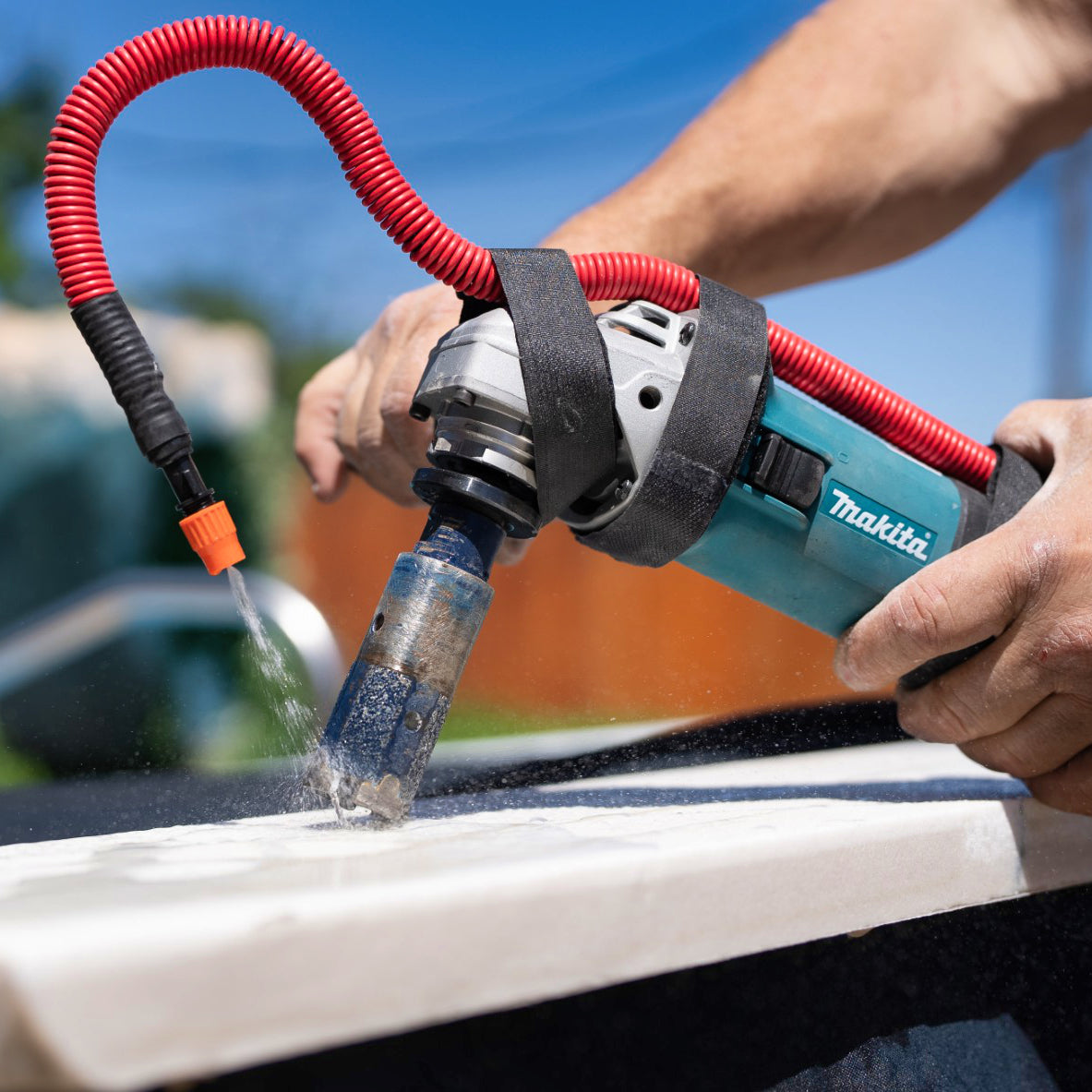 Hydro-Tail™ A Water-Distribution Attachment For Power Tools