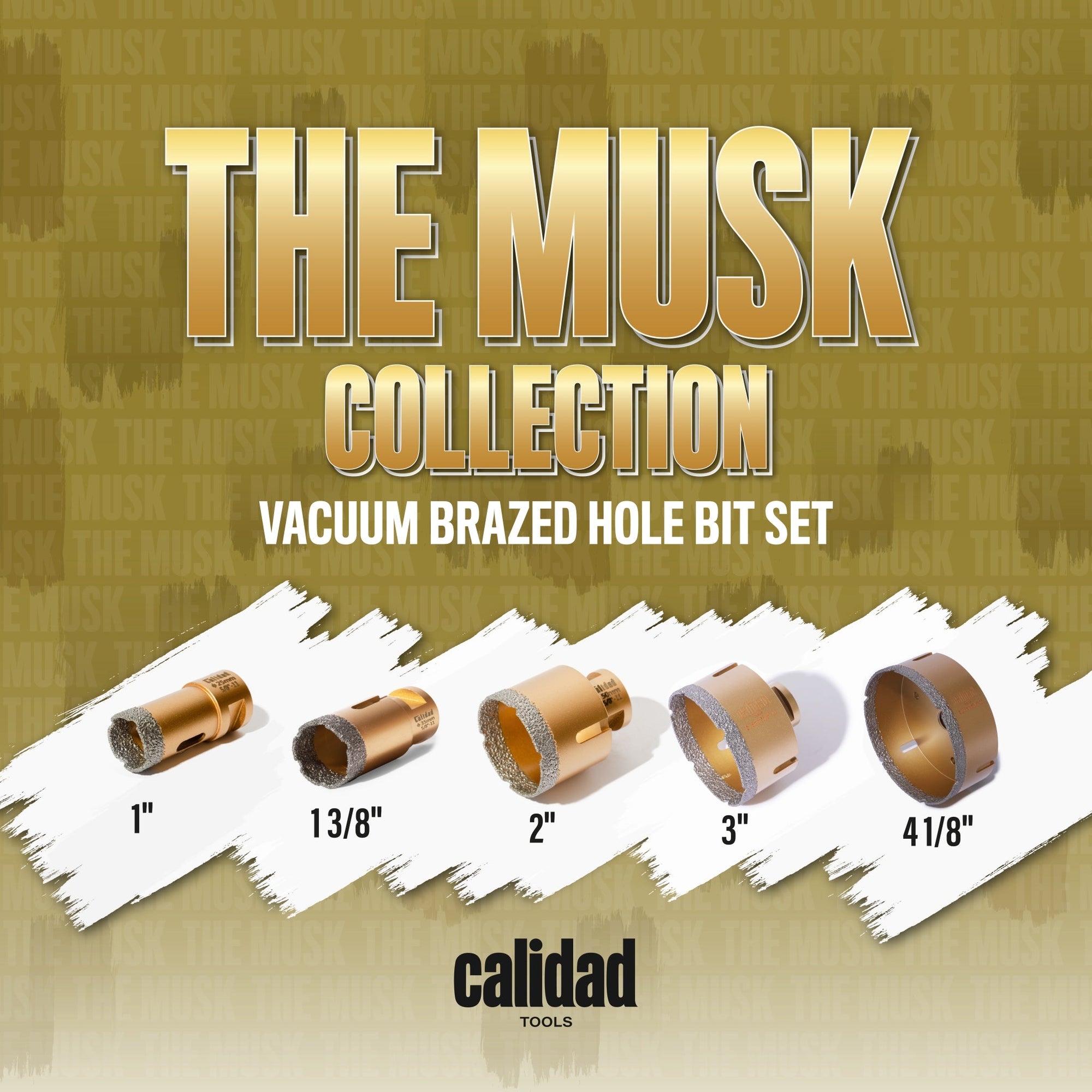 The Musk Collection: Five Vacuum Brazed Hole Saw Bit Set - Calidad Tools