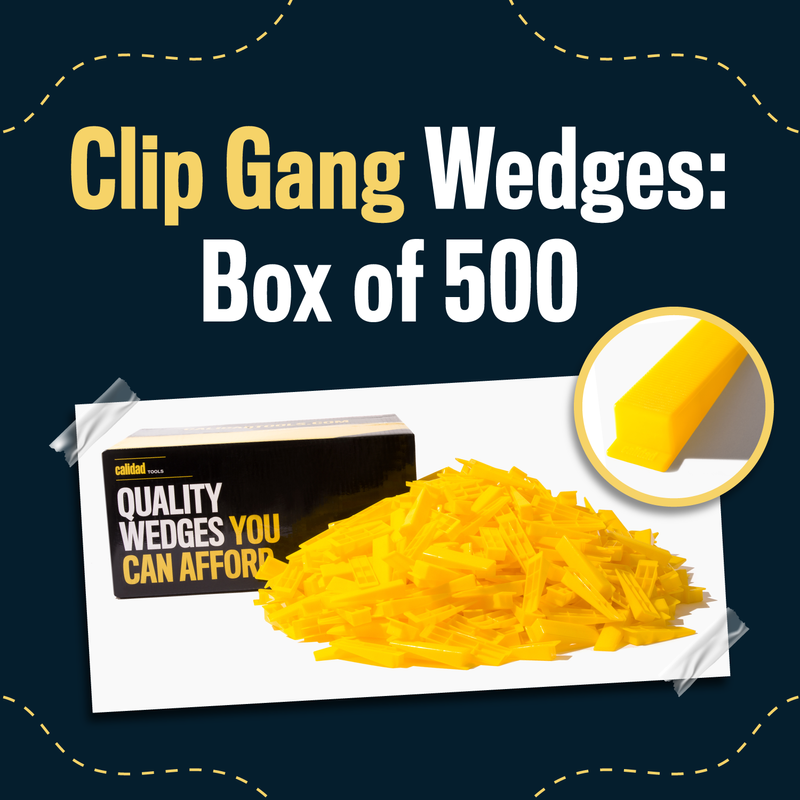 Tile Leveling System: Clip Gang Wedges (500 wedges) - Calidad Tools